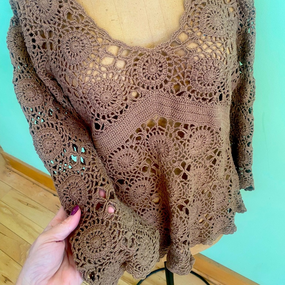 Tribal Brand crochet top- goes great with jeans or a skirt- well taken care of